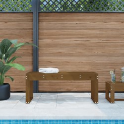 vidaXL Banco de jardín madera maciza de pino marrón miel 110x38x45 cm