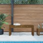 vidaXL Banco de jardín madera maciza de pino marrón miel 110x38x45 cm vidaXL Banco de jardín madera maciza de pino marrón miel 110x38x45 cm