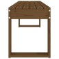 vidaXL Banco de jardín madera maciza de pino marrón miel 110x38x45 cm vidaXL Banco de jardín madera maciza de pino marrón miel 110x38x45 cm