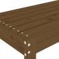 vidaXL Banco de jardín madera maciza de pino marrón miel 110x38x45 cm vidaXL Banco de jardín madera maciza de pino marrón miel 110x38x45 cm