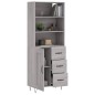 vidaXL Aparador alto madera contrachapada gris sonoma 69,5x34x180 cm vidaXL Aparador alto madera contrachapada gris sonoma 69,5x34x180 cm