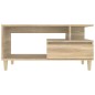vidaXL Mesa de centro madera contrachapada roble Sonoma 90x49x45 cm