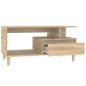 vidaXL Mesa de centro madera contrachapada roble Sonoma 90x49x45 cm