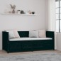 vidaXL Sofá cama de madera maciza de pino negro 80x200 cm