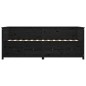 vidaXL Sofá cama de madera maciza de pino negro 80x200 cm