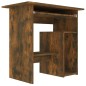 vidaXL Escritorio de madera contrachapada roble ahumado 80x45x74 cm vidaXL Escritorio de madera contrachapada roble ahumado 80x45x74 cm