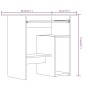 vidaXL Escritorio de madera contrachapada roble ahumado 80x45x74 cm vidaXL Escritorio de madera contrachapada roble ahumado 80x45x74 cm