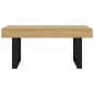 vidaXL Mesa de centro MDF y hierro marrón claro y negro 90x45x40 cm vidaXL Mesa de centro MDF y hierro marrón claro y negro 90x45x40 cm
