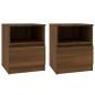vidaXL Mesitas noche 2 uds madera ingeniería marrón roble 40x40x50 cm vidaXL Mesitas noche 2 uds madera ingeniería marrón roble 40x40x50 cm