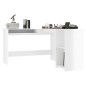 vidaXL Escritorio forma de L contrachapada blanco brillo 120x140x75 cm vidaXL Escritorio forma de L contrachapada blanco brillo 120x140x75 cm