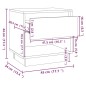 vidaXL Mesita de noche madera contrachapada roble Sonoma 45x34x44 cm vidaXL Mesita de noche madera contrachapada roble Sonoma 45x34x44 cm