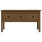 vidaXL Mesa de centro madera maciza de pino marrón miel 102x49x55 cm vidaXL Mesa de centro madera maciza de pino marrón miel 102x49x55 cm