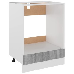 vidaXL Armario de horno cocina madera ingeniería gris 60x46x81,5 cm