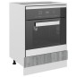 vidaXL Armario de horno cocina madera ingeniería gris 60x46x81,5 cm