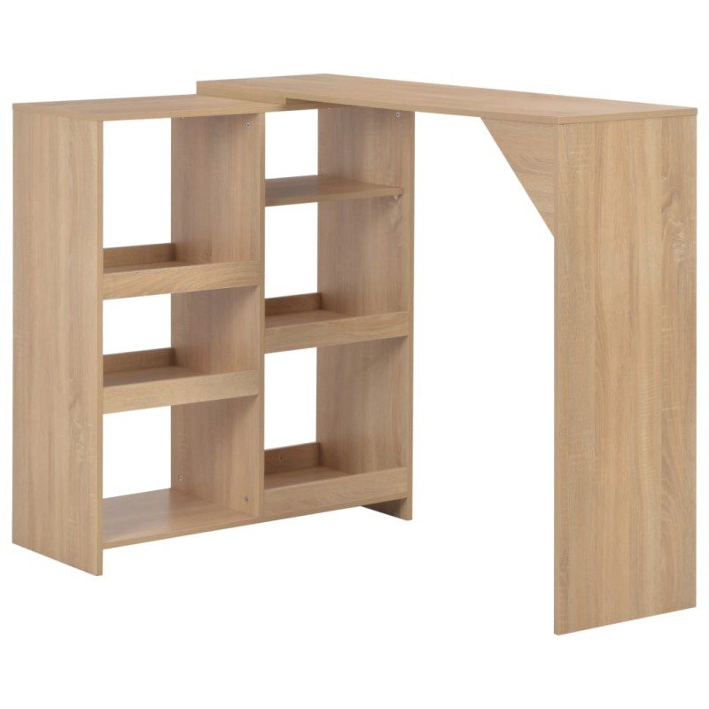 vidaXL Mesa de bar con estantería móvil negro 138x39x110 cm vidaXL Mesa de bar con estantería móvil negro 138x39x110 cm