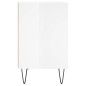 vidaXL Mesitas de noche 2 uds madera blanco brillante 40x30x50 cm vidaXL Mesitas de noche 2 uds madera blanco brillante 40x30x50 cm
