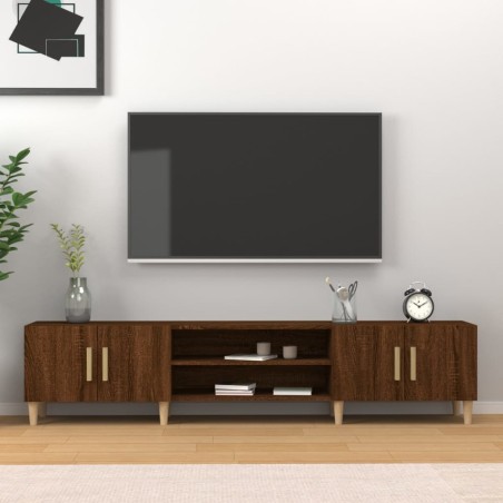 vidaXL Mueble para TV madera contrachapada roble marrón 180x31,5x40 cm