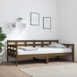 vidaXL Sofá cama de madera maciza de pino marrón miel 90x190 cm vidaXL Sofá cama de madera maciza de pino marrón miel 90x190 cm