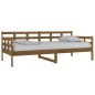 vidaXL Sofá cama de madera maciza de pino marrón miel 90x190 cm vidaXL Sofá cama de madera maciza de pino marrón miel 90x190 cm