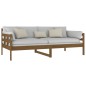 vidaXL Sofá cama de madera maciza de pino marrón miel 90x190 cm vidaXL Sofá cama de madera maciza de pino marrón miel 90x190 cm