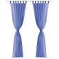 vidaXL Cortinas de gasa 2 unidades 140x245 cm azul real