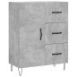vidaXL Aparador alto madera contrachapada gris hormigón 69,5x34x180 cm