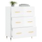 vidaXL Aparador de madera contrachapada blanco brillante 69,5x34x90 cm vidaXL Aparador de madera contrachapada blanco brillante 69,5x34x90 cm