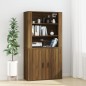 vidaXL Armario de pared madera contrachapada marrón roble 80x33x80 cm vidaXL Armario de pared madera contrachapada marrón roble 80x33x80 cm