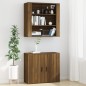 vidaXL Armario de pared madera contrachapada marrón roble 80x33x80 cm vidaXL Armario de pared madera contrachapada marrón roble 80x33x80 cm