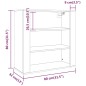 vidaXL Armario de pared madera contrachapada marrón roble 80x33x80 cm vidaXL Armario de pared madera contrachapada marrón roble 80x33x80 cm