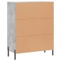 vidaXL Aparador de madera de ingeniería gris hormigón 69,5x34x90 cm vidaXL Aparador de madera de ingeniería gris hormigón 69,5x34x90 cm