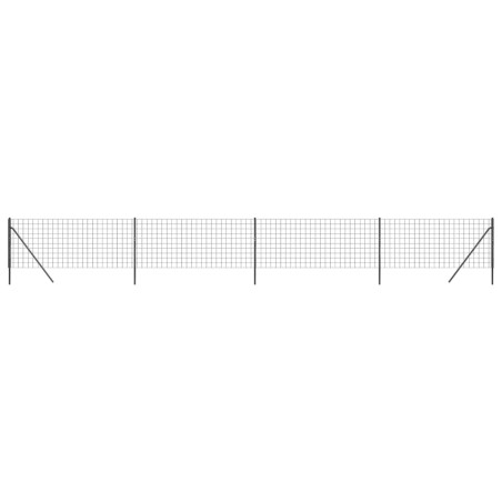 vidaXL Cerca de alambre de acero galvanizado antracita 0,8x10 m