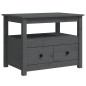 vidaXL Mesa de centro de madera maciza de pino gris 71x49x55 cm vidaXL Mesa de centro de madera maciza de pino gris 71x49x55 cm