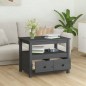 vidaXL Mesa de centro de madera maciza de pino gris 71x49x55 cm vidaXL Mesa de centro de madera maciza de pino gris 71x49x55 cm