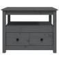 vidaXL Mesa de centro de madera maciza de pino gris 71x49x55 cm vidaXL Mesa de centro de madera maciza de pino gris 71x49x55 cm