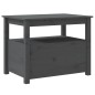 vidaXL Mesa de centro de madera maciza de pino gris 71x49x55 cm vidaXL Mesa de centro de madera maciza de pino gris 71x49x55 cm