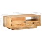 vidaXL Mesa de centro de madera maciza de mango 90x50x35 cm vidaXL Mesa de centro de madera maciza de mango 90x50x35 cm