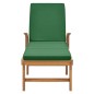 vidaXL Tumbona con cojín madera maciza de teca verde vidaXL Tumbona con cojín madera maciza de teca verde