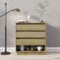 vidaXL Aparador de madera contrachapada roble Sonoma 70x41x75 cm