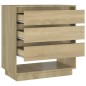 vidaXL Aparador de madera contrachapada roble Sonoma 70x41x75 cm