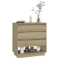 vidaXL Aparador de madera contrachapada roble Sonoma 70x41x75 cm