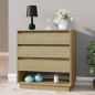 vidaXL Aparador de madera contrachapada roble Sonoma 70x41x75 cm