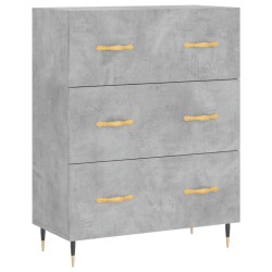 vidaXL Aparador de madera de ingeniería gris hormigón 69,5x34x90 cm