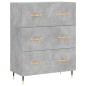 vidaXL Aparador de madera de ingeniería gris hormigón 69,5x34x90 cm vidaXL Aparador de madera de ingeniería gris hormigón 69,5x34x90 cm