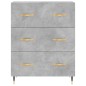 vidaXL Aparador de madera de ingeniería gris hormigón 69,5x34x90 cm vidaXL Aparador de madera de ingeniería gris hormigón 69,5x34x90 cm