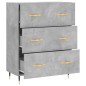 vidaXL Aparador de madera de ingeniería gris hormigón 69,5x34x90 cm vidaXL Aparador de madera de ingeniería gris hormigón 69,5x34x90 cm