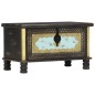 vidaXL Baúl de almacenamiento madera de mango negro 80x40x45 cm vidaXL Baúl de almacenamiento madera de mango negro 80x40x45 cm
