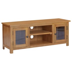 vidaXL Mueble para TV madera maciza de roble 110x35x44 cm