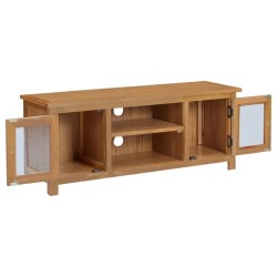 vidaXL Mueble para TV madera maciza de roble 110x35x44 cm