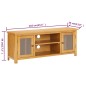 vidaXL Mueble para TV madera maciza de roble 110x35x44 cm vidaXL Mueble para TV madera maciza de roble 110x35x44 cm